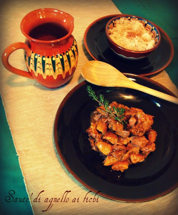 Sauté di agnello ai fichi - mise en place
