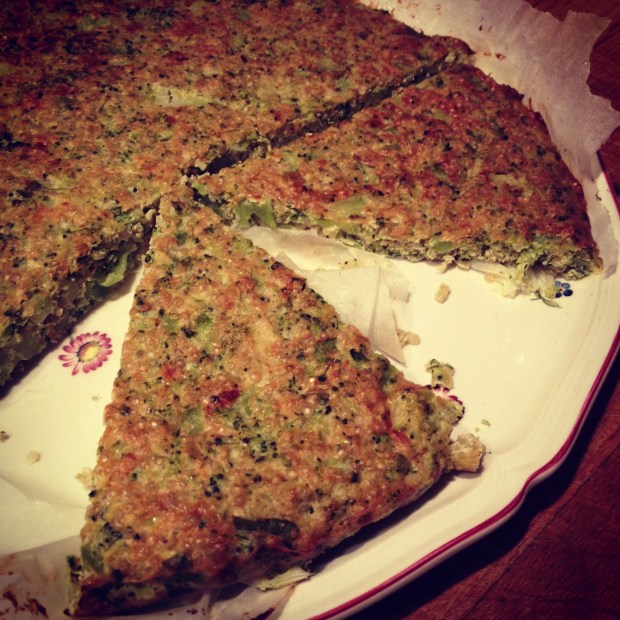 torta salata di quinoa e broccoletti