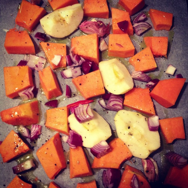 Zucca e mele arrostite