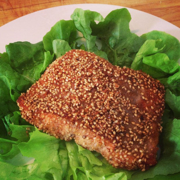 Salmone panato al sesamo