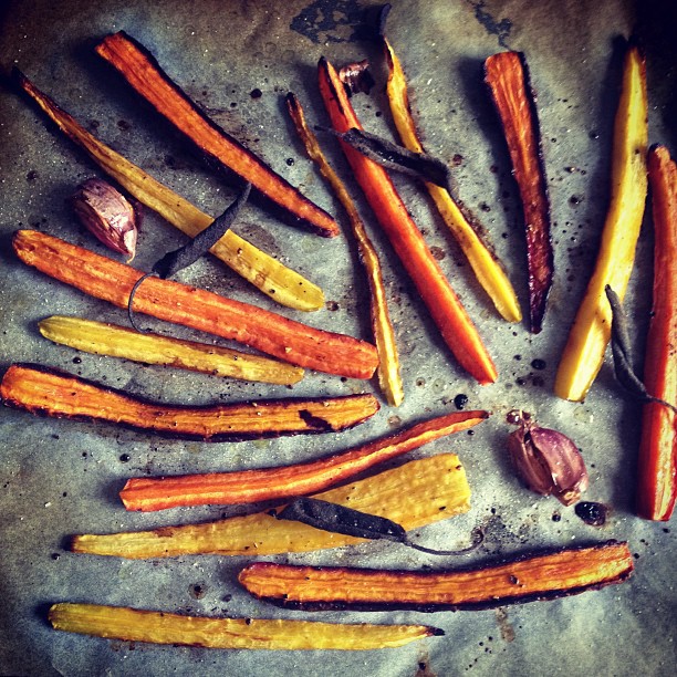 carote gialle, viola, arancioni