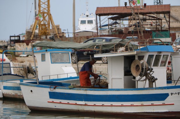 Porto Mazara del Vallo Pescatore Barca Sicilia
